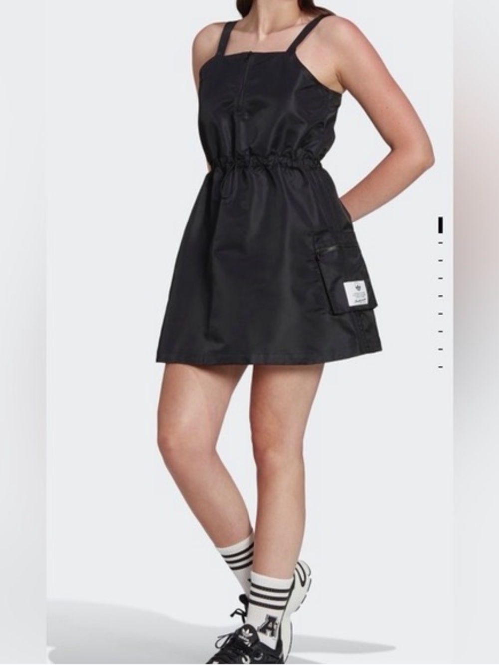 Adidas Nylon Dress black adjustable women’s size UK2 US2XS